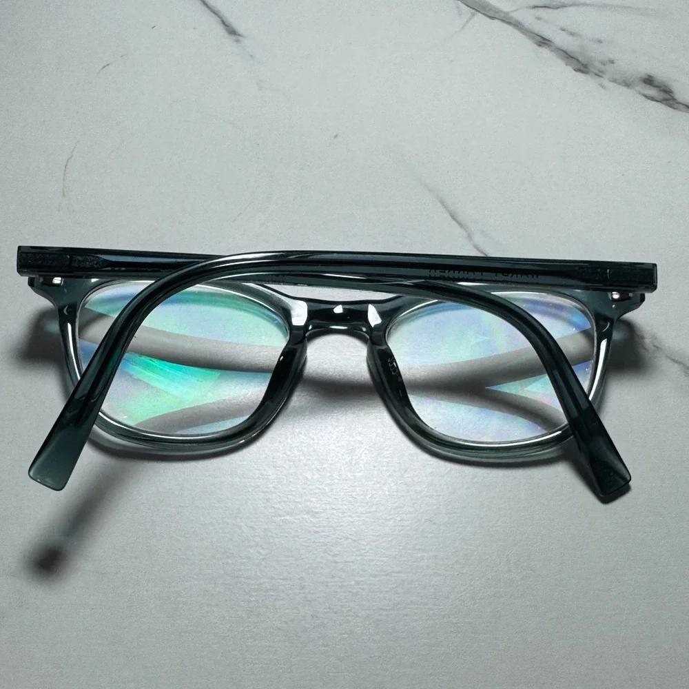 Warby Parker Turner Eyeglasses Teal Green Square Frames 48-20-142 Turner-W 370